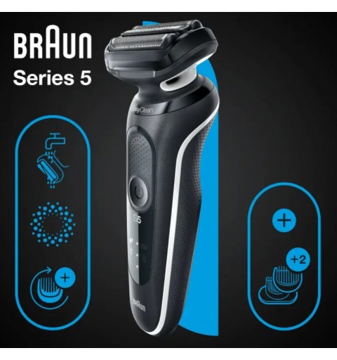 Braun Series 5 51-W1600s Rasoir à grille Noir, Blanc