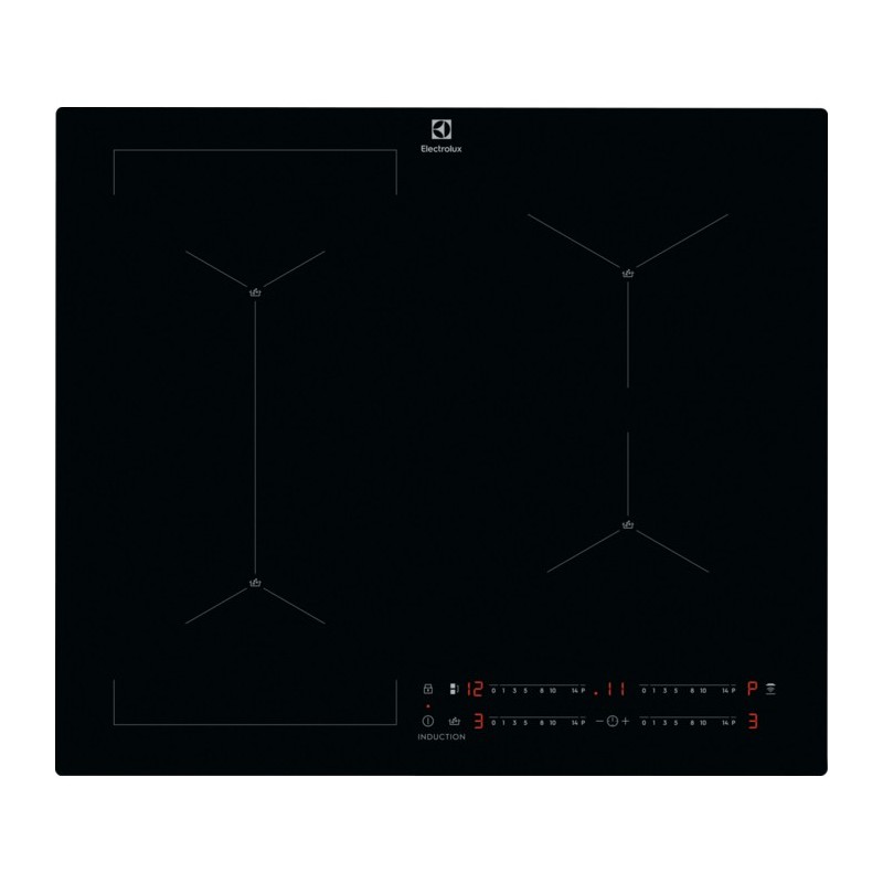 Electrolux EIS62449C Black Built-in 60 cm Zone induction hob 4 zone(s)