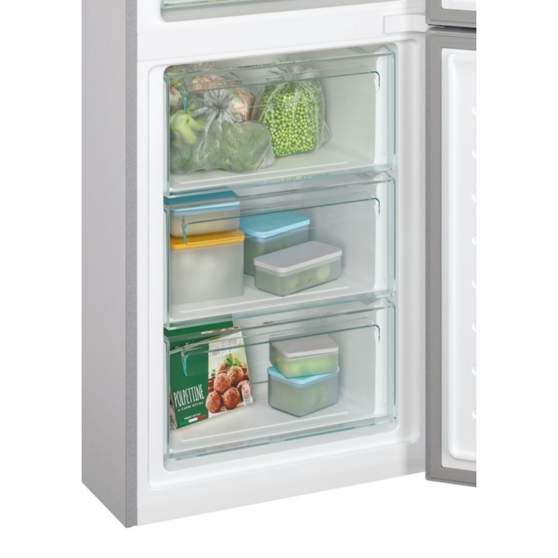 Candy Fresco CCE3T620ES fridge-freezer Freestanding 377 L E Silver