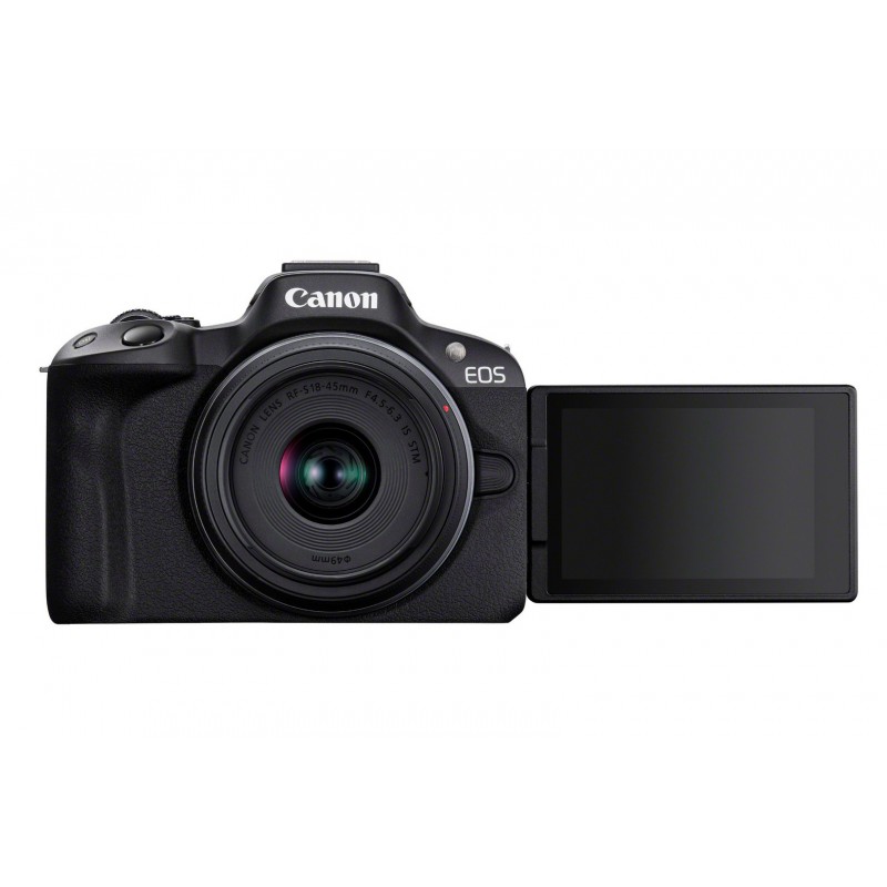 Canon EOS R50, Black + RF-S 18-45mm F4.5-6.3 IS STM Kit MILC 24,2 MP CMOS 6000 x 4000 Pixel Nero