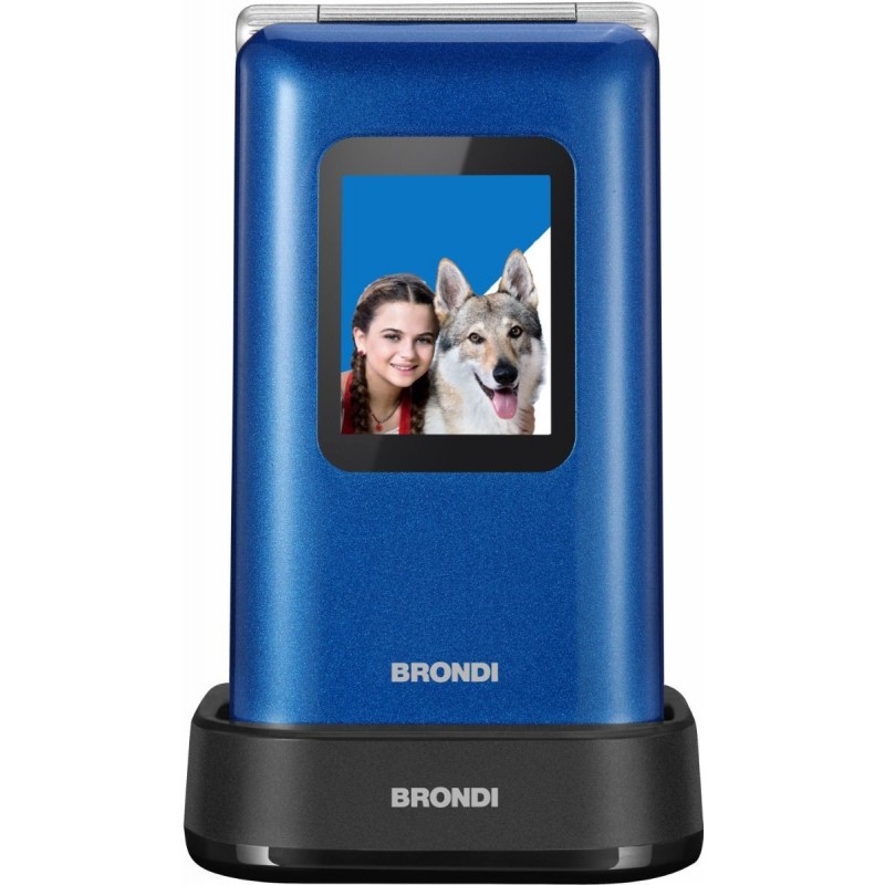 Brondi Amico Prezioso 7,11 cm (2.8") Bleu Téléphone pour seniors