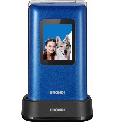 Brondi Amico Prezioso 7,11 cm (2.8") Blu Telefono per anziani