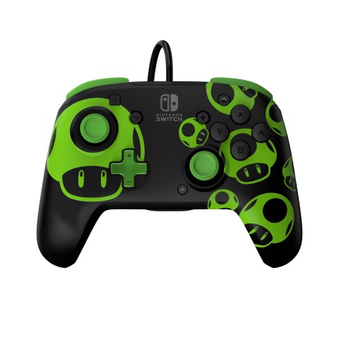 PDP 1-Up Glow in The Dark REMATCH Negro, Verde USB Gamepad Nintendo Switch, Nintendo Switch OLED