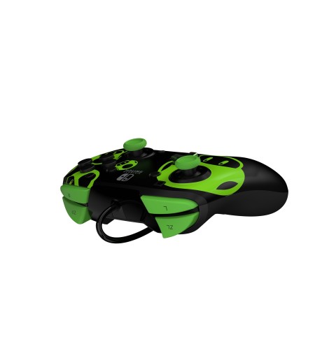 PDP 1-Up Glow in The Dark REMATCH Black, Green USB Gamepad Nintendo Switch, Nintendo Switch OLED
