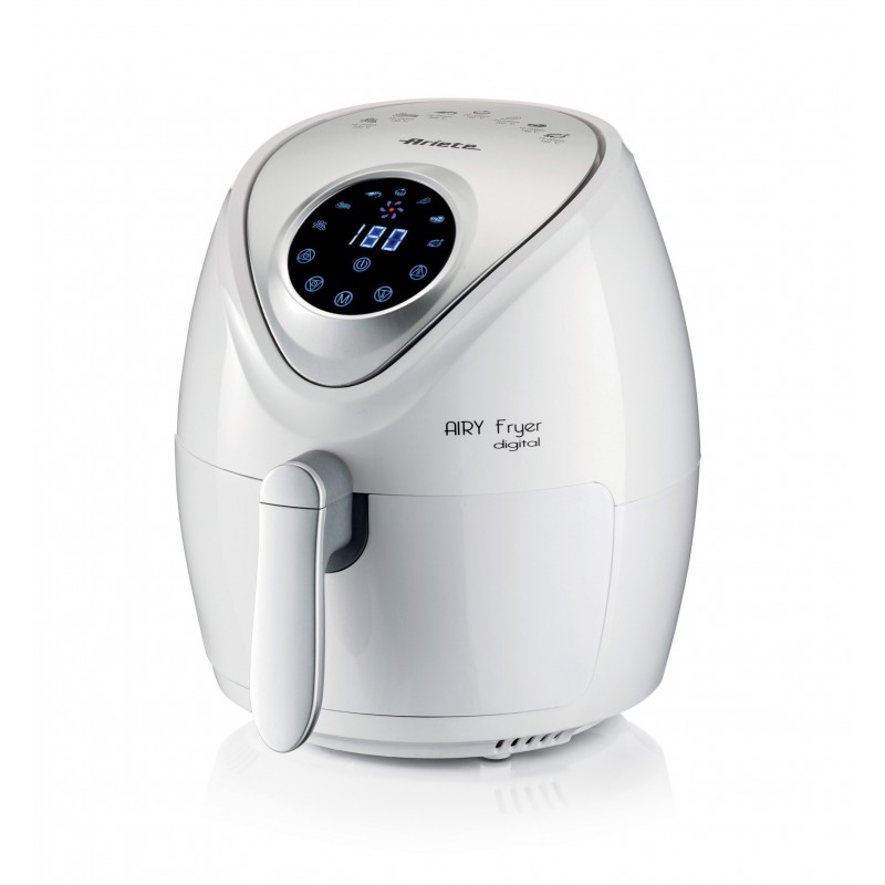 Ariete 4616 Airy Fryer Digital, Friggitrice ad Aria Digitale, Capacità 2,6 L, 1300 W, Time ‘60 minuti, 7 programmi, Bianco