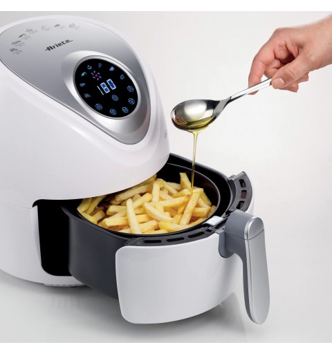 Ariete 4616 Airy Fryer Digital, Friggitrice ad Aria Digitale, Capacità 2,6 L, 1300 W, Time ‘60 minuti, 7 programmi, Bianco