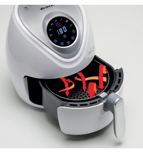 Ariete 4616 Airy Fryer Digital, Friggitrice ad Aria Digitale, Capacità 2,6 L, 1300 W, Time ‘60 minuti, 7 programmi, Bianco