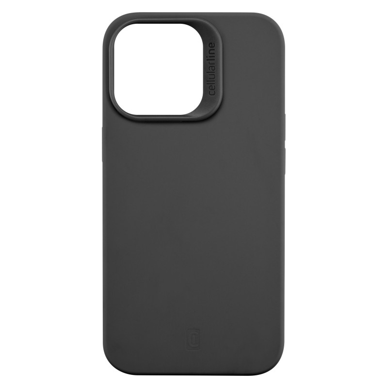 Cellularline Sensation - iPhone 14 Pro Custodia in silicone soft touch con tecnologia antibatterica Microban integrata Nero