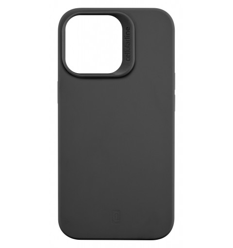 Cellularline Sensation - iPhone 14 Pro Custodia in silicone soft touch con tecnologia antibatterica Microban integrata Nero