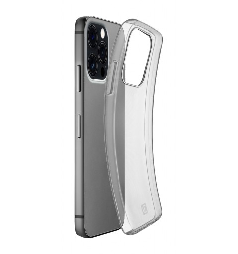 Cellularline Fine - iPhone 14 Pro Cover in gomma morbida ultra sottile e trasparente Trasparente