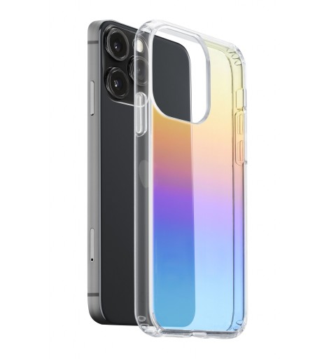 Cellularline Prisma - iPhone 14 Pro Custodia semi-trasparente con effetto iridescente Trasparente