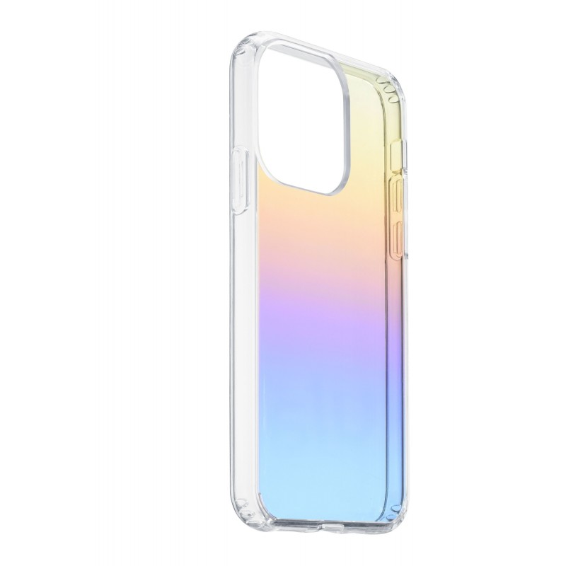 Cellularline Prisma - iPhone 14 Pro Custodia semi-trasparente con effetto iridescente Trasparente