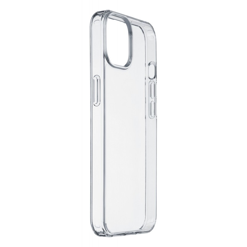 Cellularline Clear Strong - iPhone 14 Custodia rigida con bordi in gomma - con tecnologia antibatterica integrata Trasparente