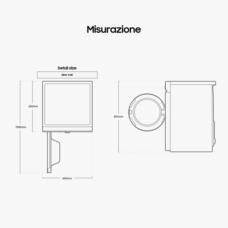 Samsung DV90BB7445GES3 secadora Independiente Carga frontal 9 kg A+++ Blanco