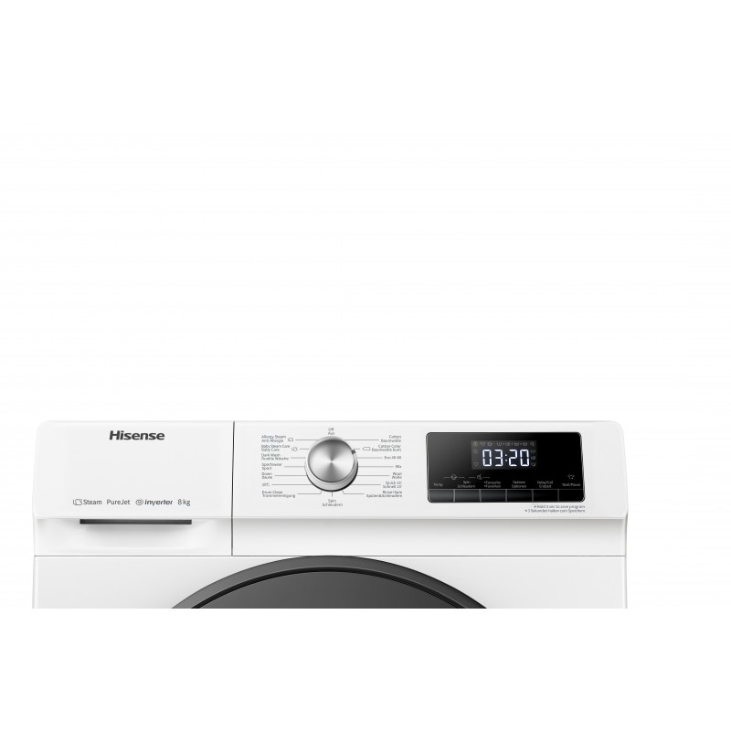 Hisense WFQA8014EVJM washing machine Front-load 8 kg 1400 RPM A White