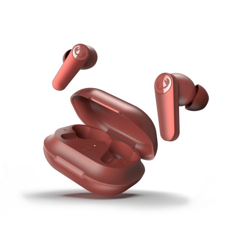 Fresh 'n Rebel Twins ANC Casque Sans fil Ecouteurs Appels Musique Bluetooth Rouge