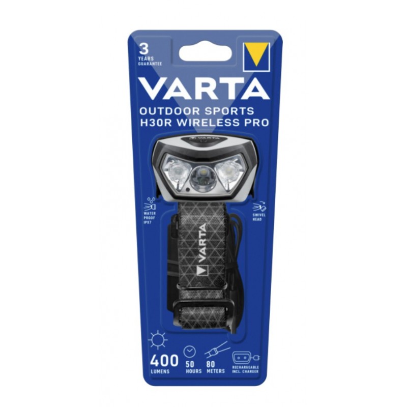 Varta 18650 101 401 linterna Negro Linterna con cinta para cabeza LED