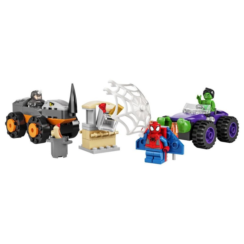 Costruzioni LEGO 10782 Marvel 4plus Resa dei conti tra Hulk e Rhino