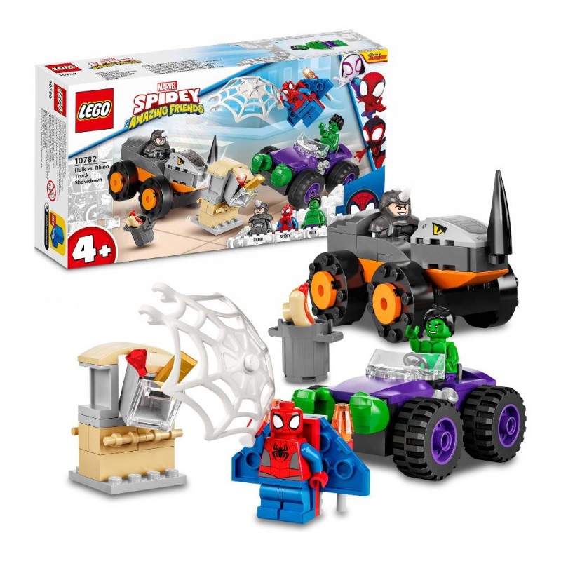 Costruzioni LEGO 10782 Marvel 4plus Resa dei conti tra Hulk e Rhino