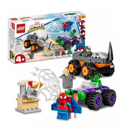 Costruzioni LEGO 10782 Marvel 4plus Resa dei conti tra Hulk e Rhino