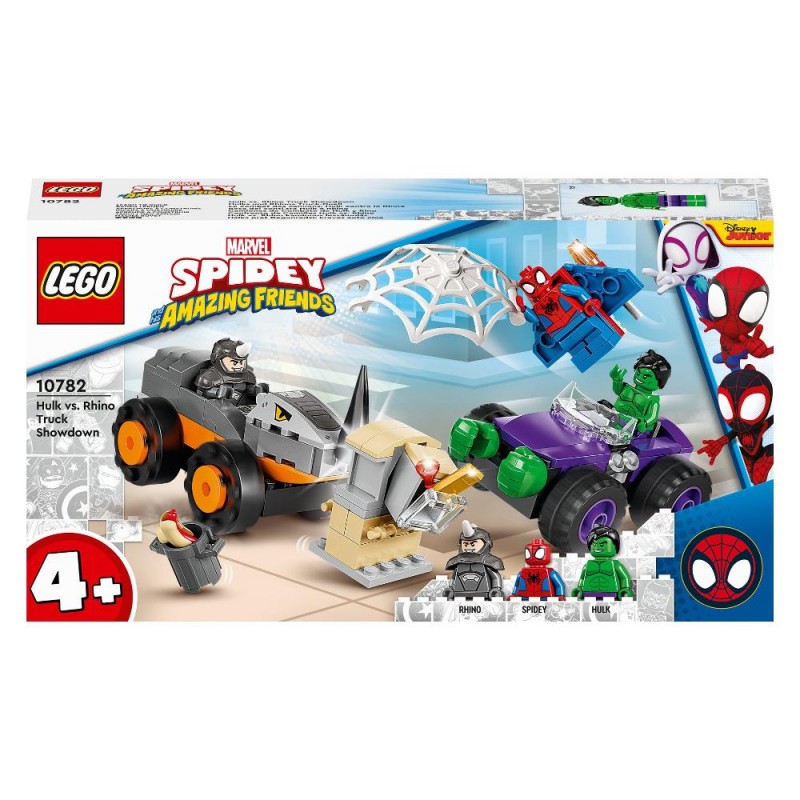 Costruzioni LEGO 10782 Marvel 4plus Resa dei conti tra Hulk e Rhino