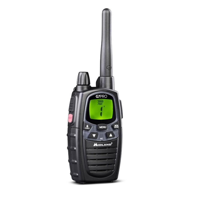 Midland G7 Pro Walkie Talkie ricetrasmittente 69 canali 446.00625 - 446.09375 MHz Nero