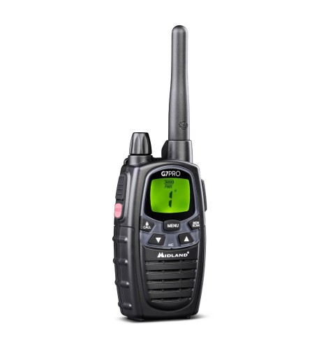 Midland G7 Pro Walkie Talkie ricetrasmittente 69 canali 446.00625 - 446.09375 MHz Nero