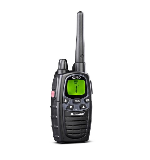 Midland G7 Pro Walkie Talkie two-way radios 69 canales 446.00625 - 446.09375 MHz Negro