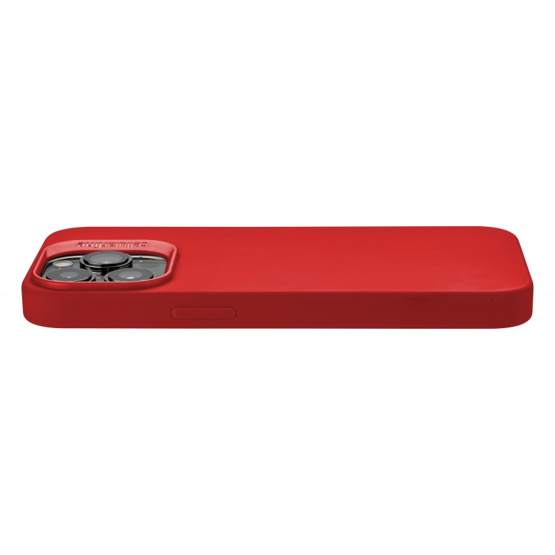 Cellularline Sensation - iPhone 14 Pro Custodia in silicone soft touch con tecnologia antibatterica Microban integrata Rosso