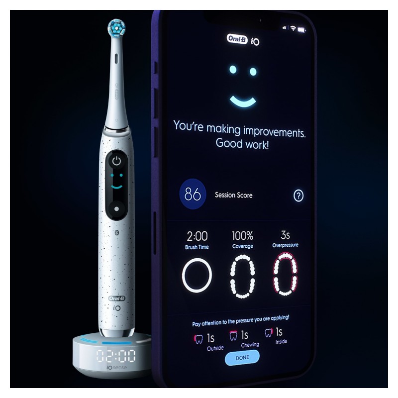 Oral-B iO SERIES 10 Adulte Brosse à dents vibrante Blanc