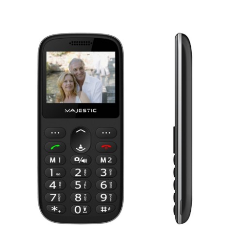 New Majestic TLF-Sileno 72 5,87 cm (2.31") 76,5 g Noir Téléphone pour seniors