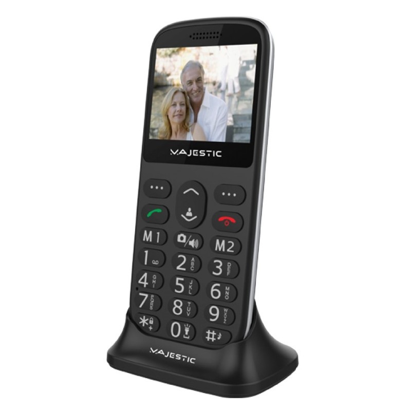New Majestic TLF-Sileno 72 5.87 cm (2.31") 76.5 g Black Senior phone