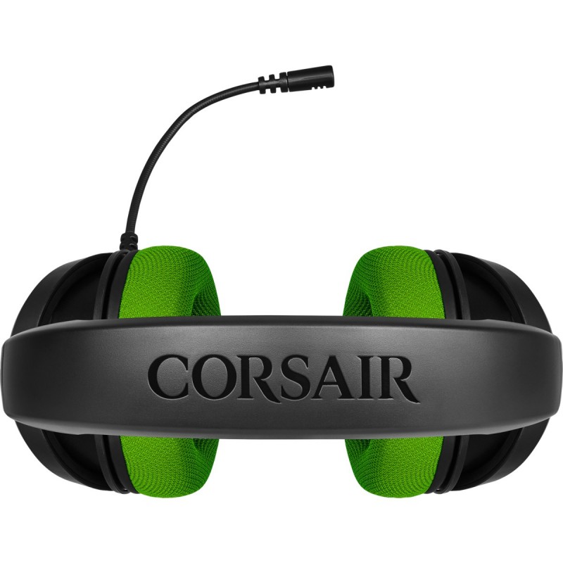 Corsair HS35 Auricolare Cablato A Padiglione Giocare Nero, Verde