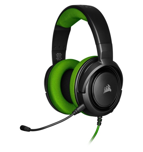 Corsair HS35 Auricolare Cablato A Padiglione Giocare Nero, Verde