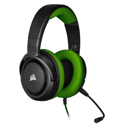 Corsair HS35 Auricolare Cablato A Padiglione Giocare Nero, Verde