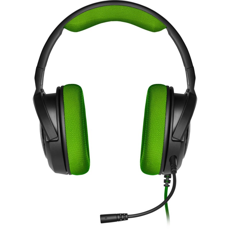 Corsair HS35 Auricolare Cablato A Padiglione Giocare Nero, Verde