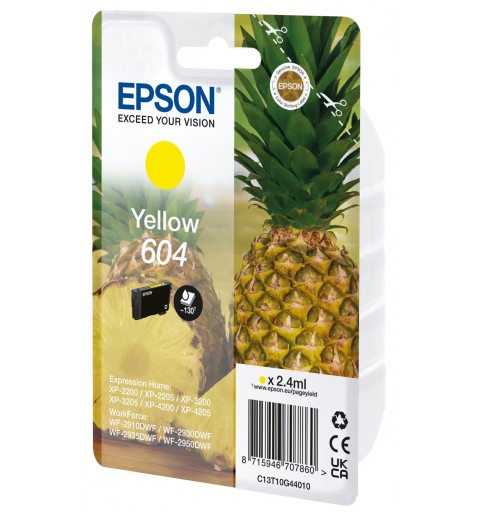 Epson 604 cartuccia d'inchiostro 1 pz Originale Resa standard Giallo