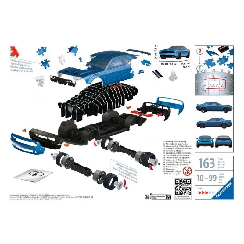 Ravensburger Dodge Challenger Hellcat Redeye Widebody 3D-Puzzle 108 Stück(e) Fahrzeuge