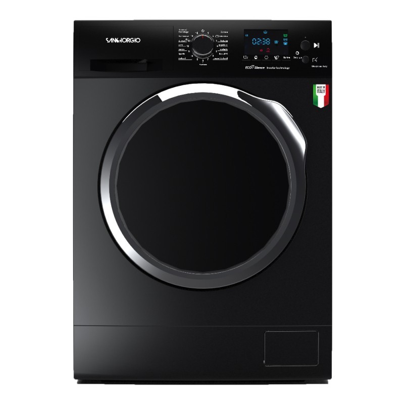 SanGiorgio F814DIBC machine à laver Charge avant 8 kg 1400 tr min D Noir