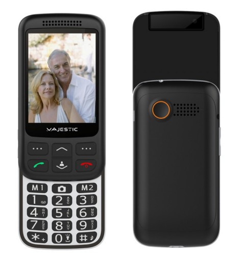 New Majestic 300087_BK cellulare 7,11 cm (2.8") 123 g Nero, Argento Telefono per anziani