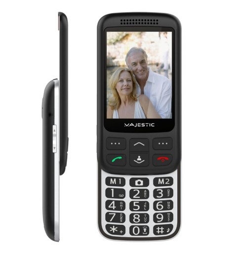New Majestic 300087_BK mobile phone 7.11 cm (2.8") 123 g Black, Silver Senior phone