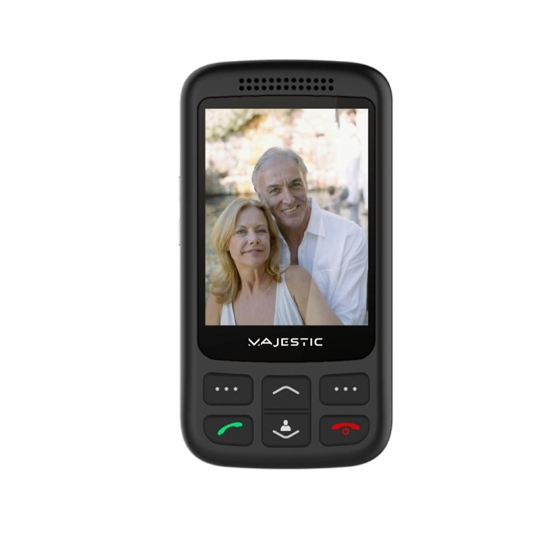 New Majestic 300087_BK téléphone portable 7,11 cm (2.8") 123 g Noir, Argent Téléphone pour seniors