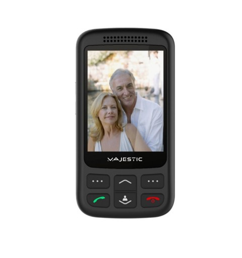 New Majestic 300087_BK cellulare 7,11 cm (2.8") 123 g Nero, Argento Telefono per anziani