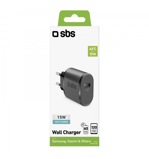 SBS TETRTC15W chargeur d'appareils mobiles Noir Intérieure