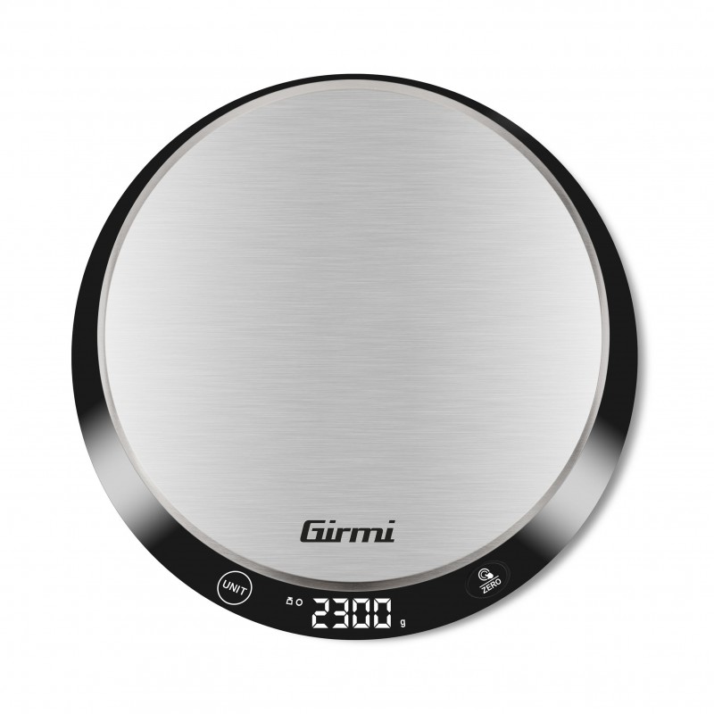 Girmi PS84 Black, Stainless steel Countertop Round Electronic kitchen scale