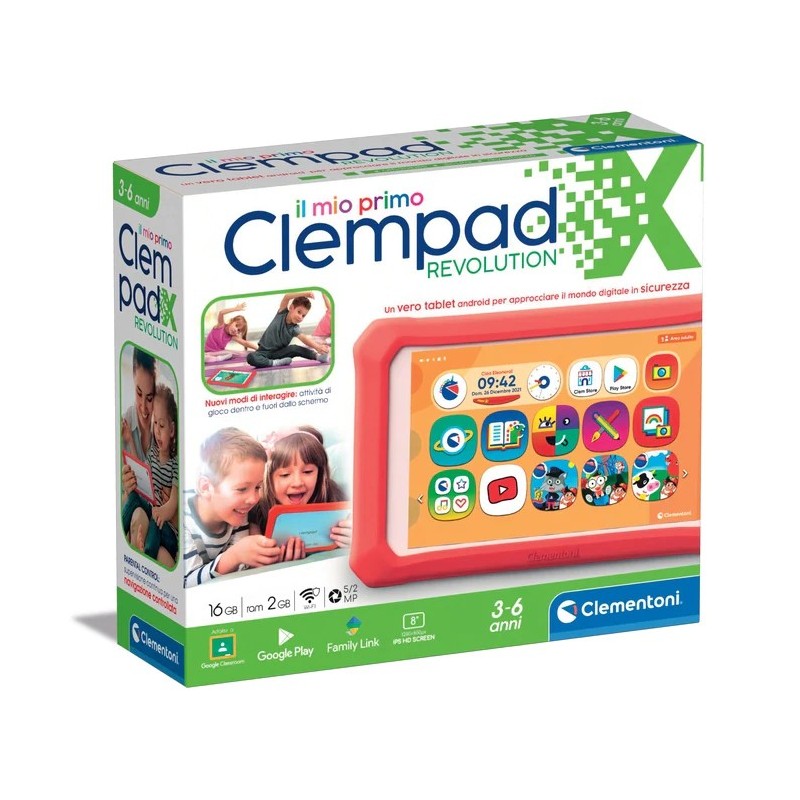 Clementoni Il Mio Primo Clempad Revolution 16 GB Wi-Fi Rosso, Bianco