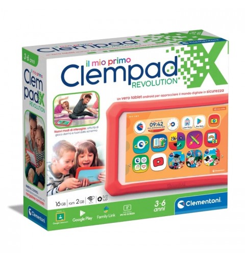 Clementoni Il Mio Primo Clempad Revolution 16 GB Wi-Fi Rosso, Bianco