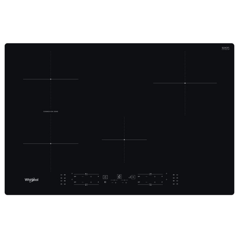 Whirlpool WB B4877 NE Black Built-in 77 cm Zone induction hob 4 zone(s)