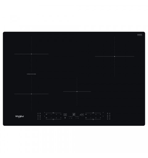 Whirlpool WB B4877 NE Black Built-in 77 cm Zone induction hob 4 zone(s)