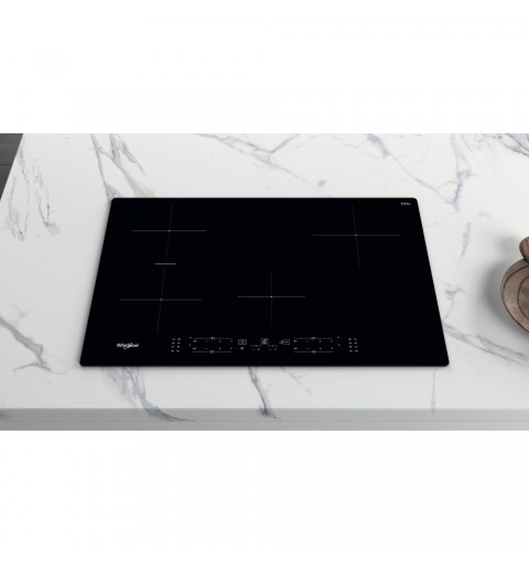 Whirlpool WB B4877 NE Black Built-in 77 cm Zone induction hob 4 zone(s)